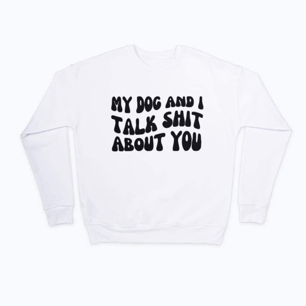 My dog & I fleece pullover